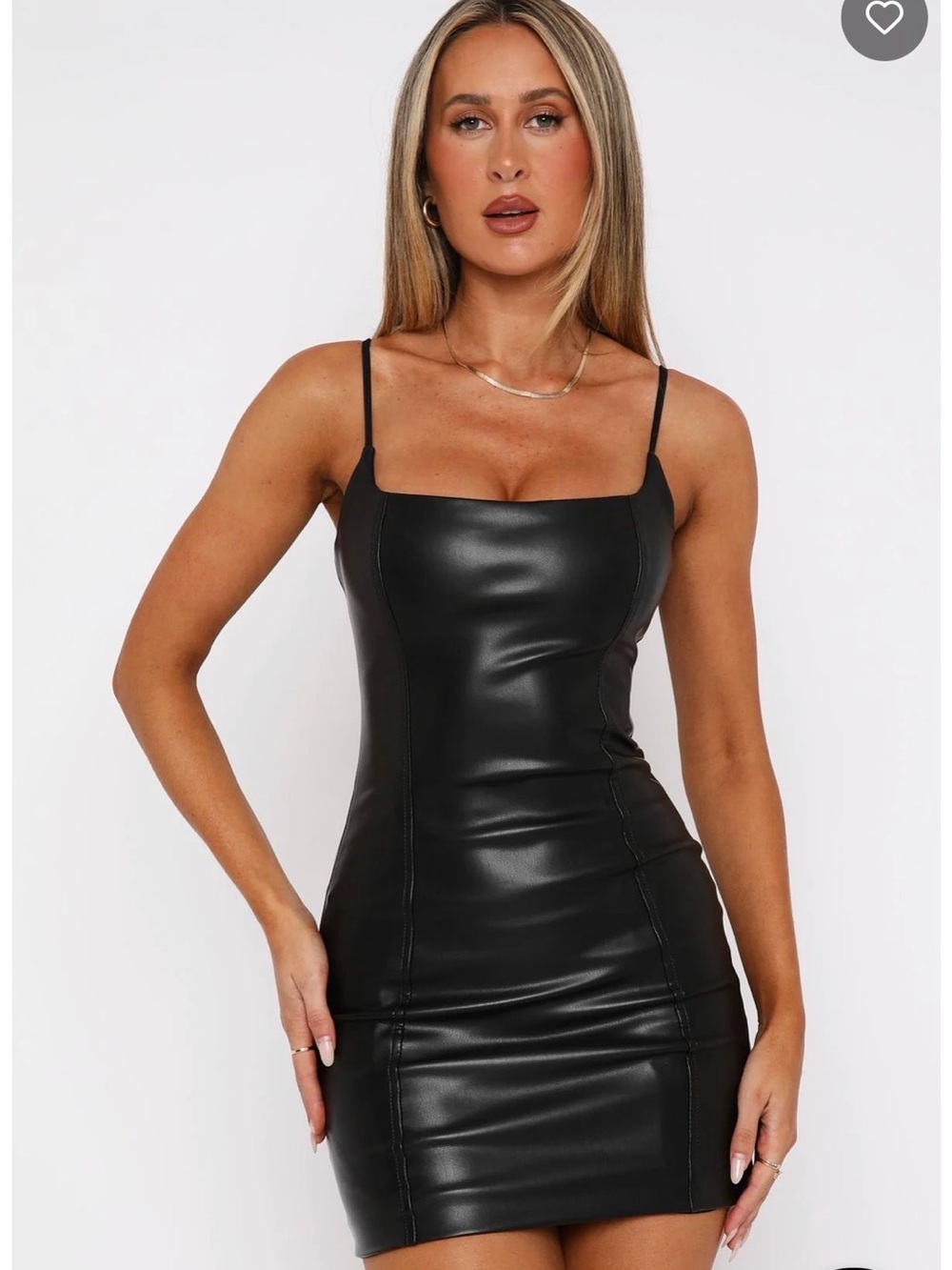 White Fox Hurt My Pride PU Mini Dress